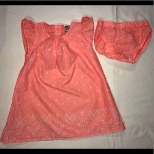 Baby B’gosh Peach w/ White Accents Dress Size 12M